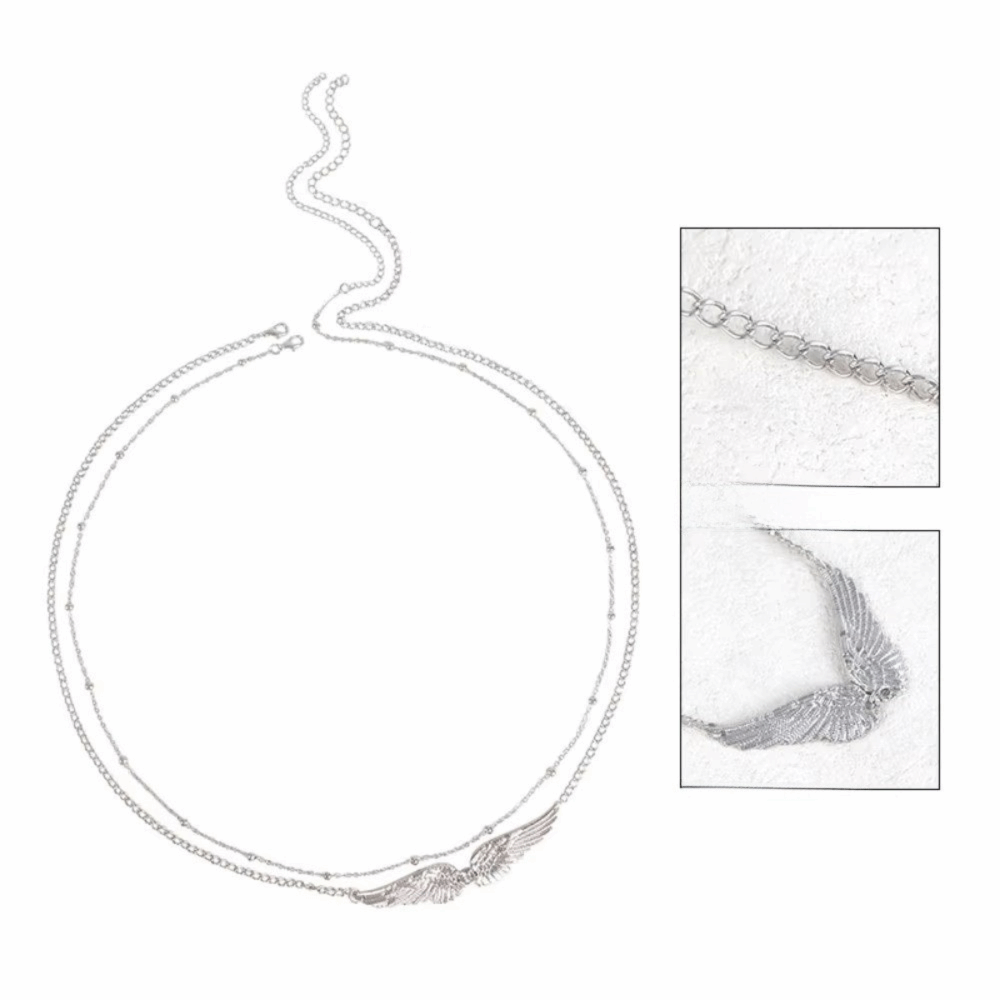 트렌디하고 우아한 이중 레이어 날개 바디 체인 비즈 참 - Body Jewelry Waist Chains 리뷰 및 가격