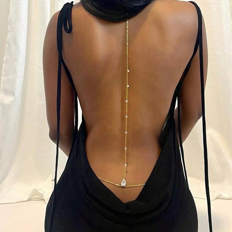 신부 등받이 라인 석 물방울 바디 체인 여성을위한 배꼽 - Body Jewelry Bra 리뷰 및 가격