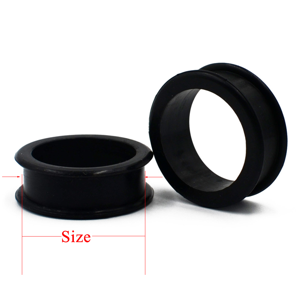 1 쌍 3mm-76mm 큰 크기 중공 검은 실리콘 유연 - Body Jewelry Ear Gauges 리뷰 및 가격
