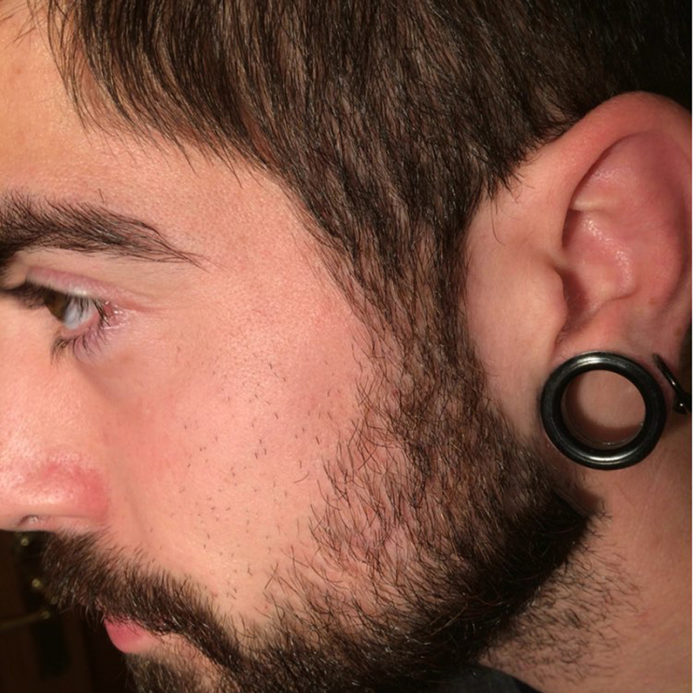 1 쌍 3mm-76mm 큰 크기 중공 검은 실리콘 유연 - Body Jewelry Ear Gauges 리뷰 및 가격