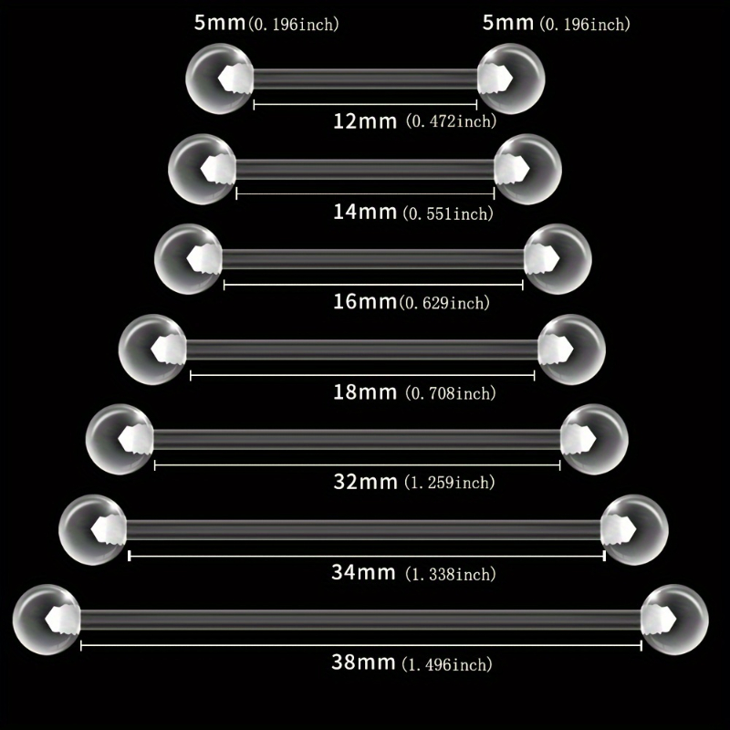 JKC Store 10pcs 아크릴 바벨 세트 혀 젖꼭 - Body Jewelry Store 리뷰 및 가격