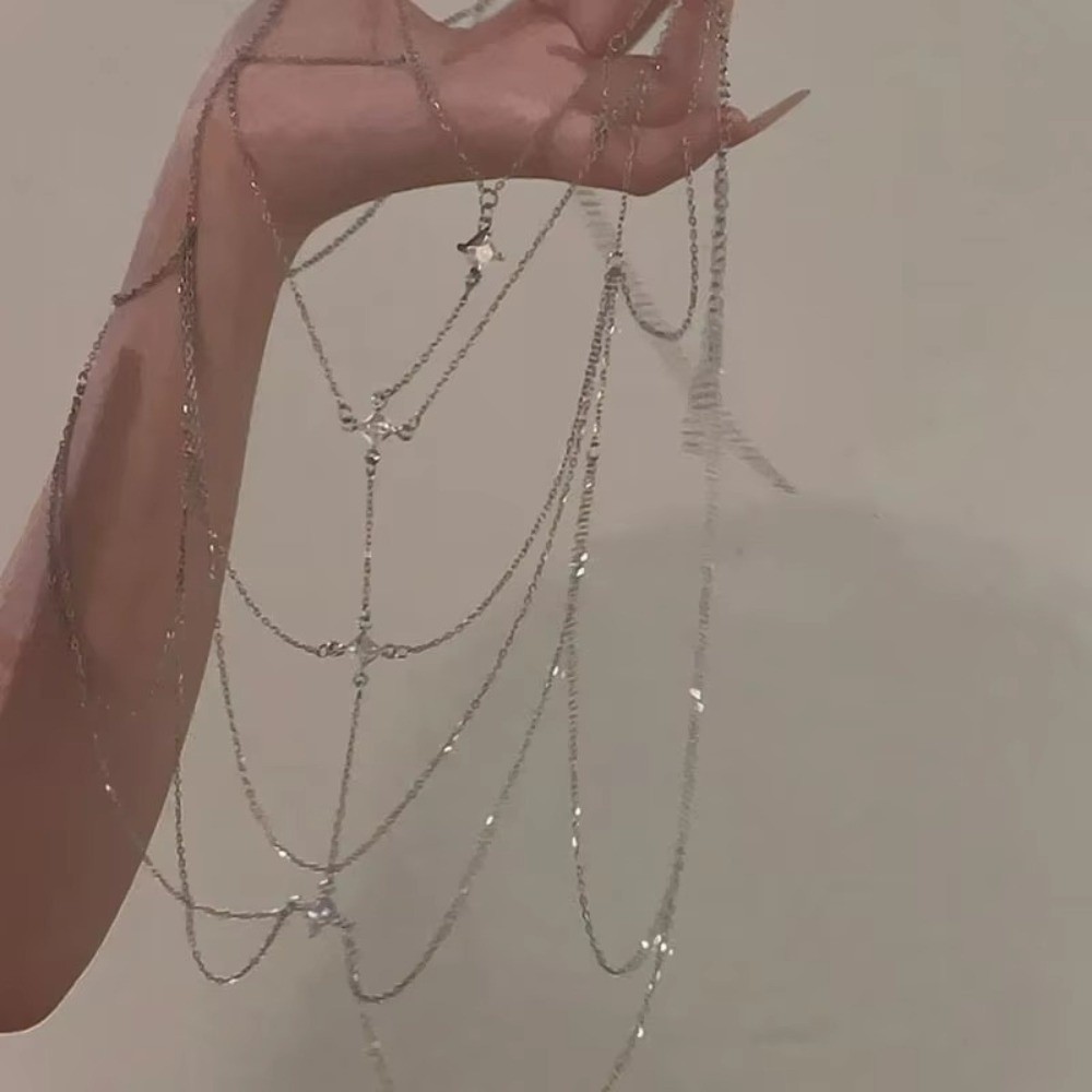 바디 주얼리 글리터 라인스톤 버스트 체인 멀티 레이어  - Body Jewelry Trend 리뷰 및 가격