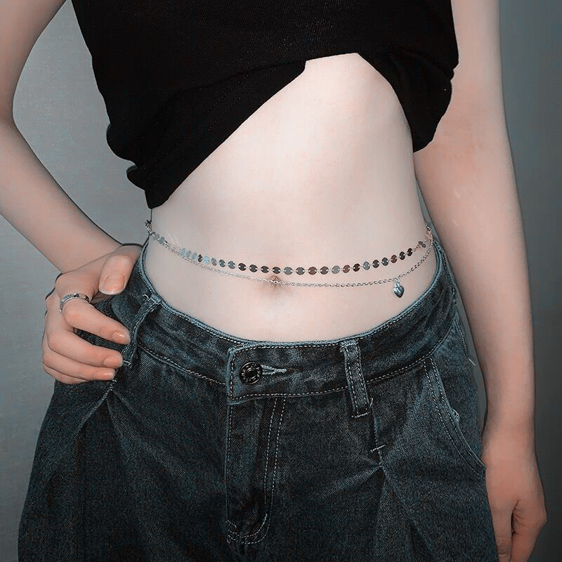 심플한 더블 레이어 비즈 체인, 여성용 허리 밸리 체인 - Body Jewelry Waist Chains 리뷰 및 가격