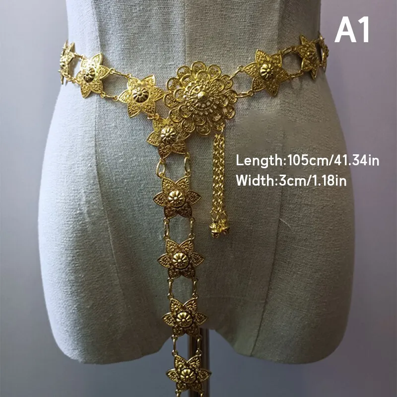 1PC 금속 태국 허리 체인 여성 태국 다이 골드 벨트 - Body Jewelry Waist Chains 리뷰 및 가격