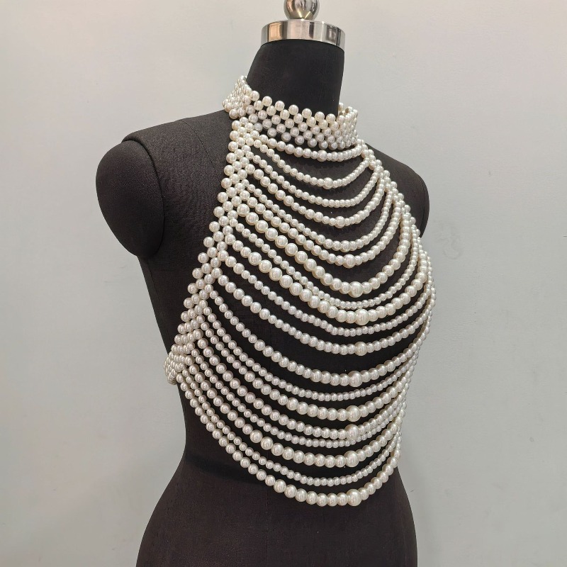 유럽과 미국의 트렌디한 중공업풍 비즈 체스트 체인, 웨 - Body Jewelry Trend 리뷰 및 가격
