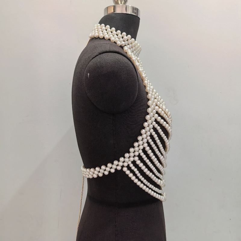 유럽과 미국의 트렌디한 중공업풍 비즈 체스트 체인, 웨 - Body Jewelry Trend 리뷰 및 가격