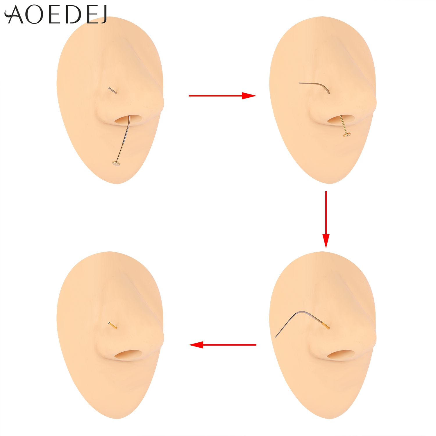 AOEDEJ 1 조각 스테인레스 스틸 피어싱 테이퍼 나 - Nostril Screw Pin 리뷰 및 가격